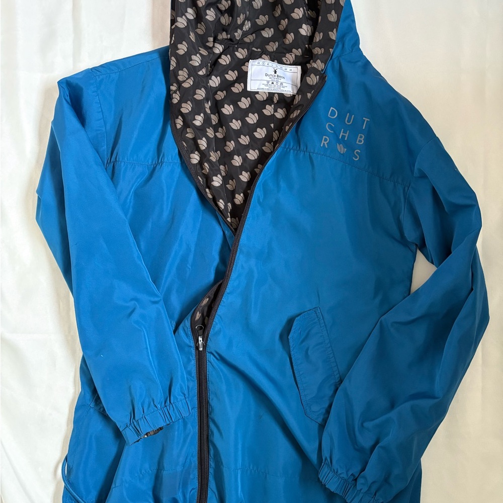 Blue Dutch Bros Windbreaker Jacket